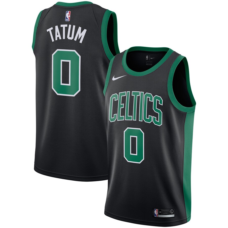 Men's Boston Celtics Jayson Tatum #0 Replica Nike Statement Edition Swingman Black Jersey 2401JCUX